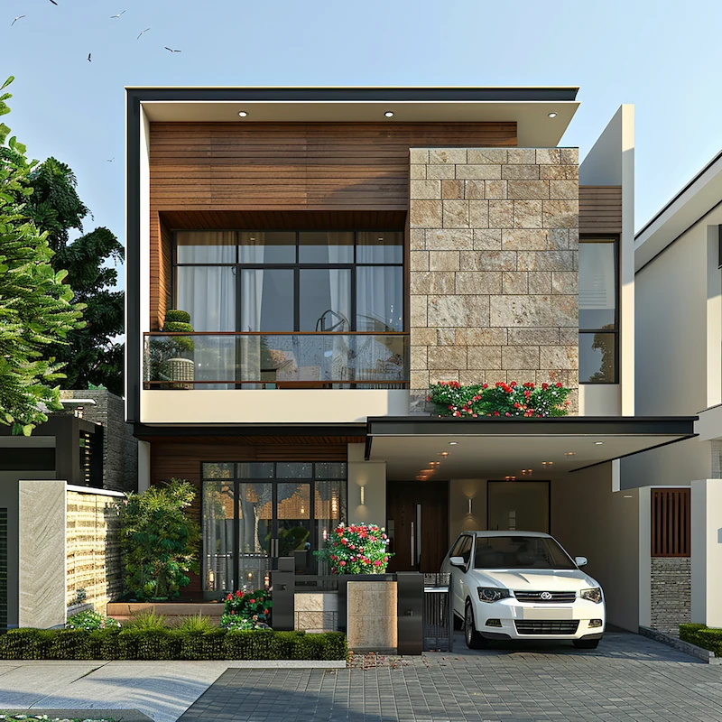 Desain Rumah Minimalis 2 Lantai Gaya Industrial.webp